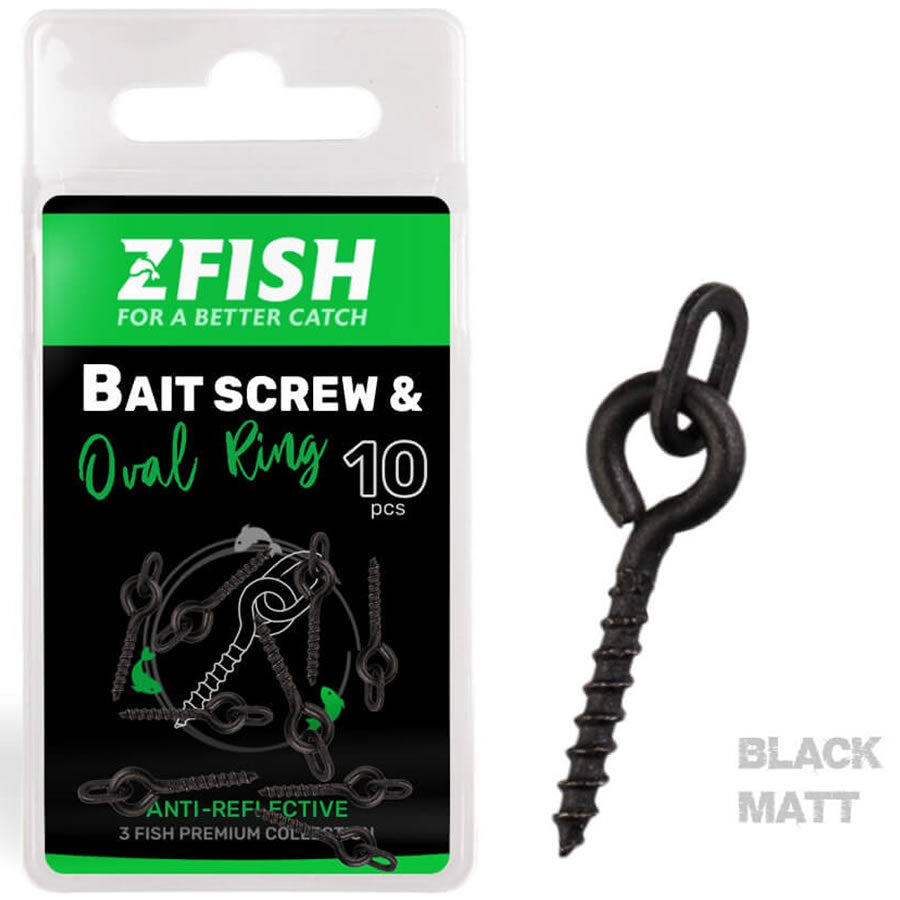 Surub Boilies ZFISH Bait Screw &amp; Oval Ring, 10buc/pac