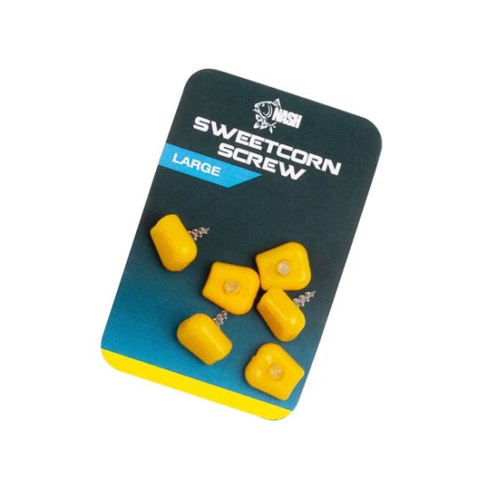 Surub Pop-up Nash Sweetcorn Screw, Yellow, Large, 6buc/plic