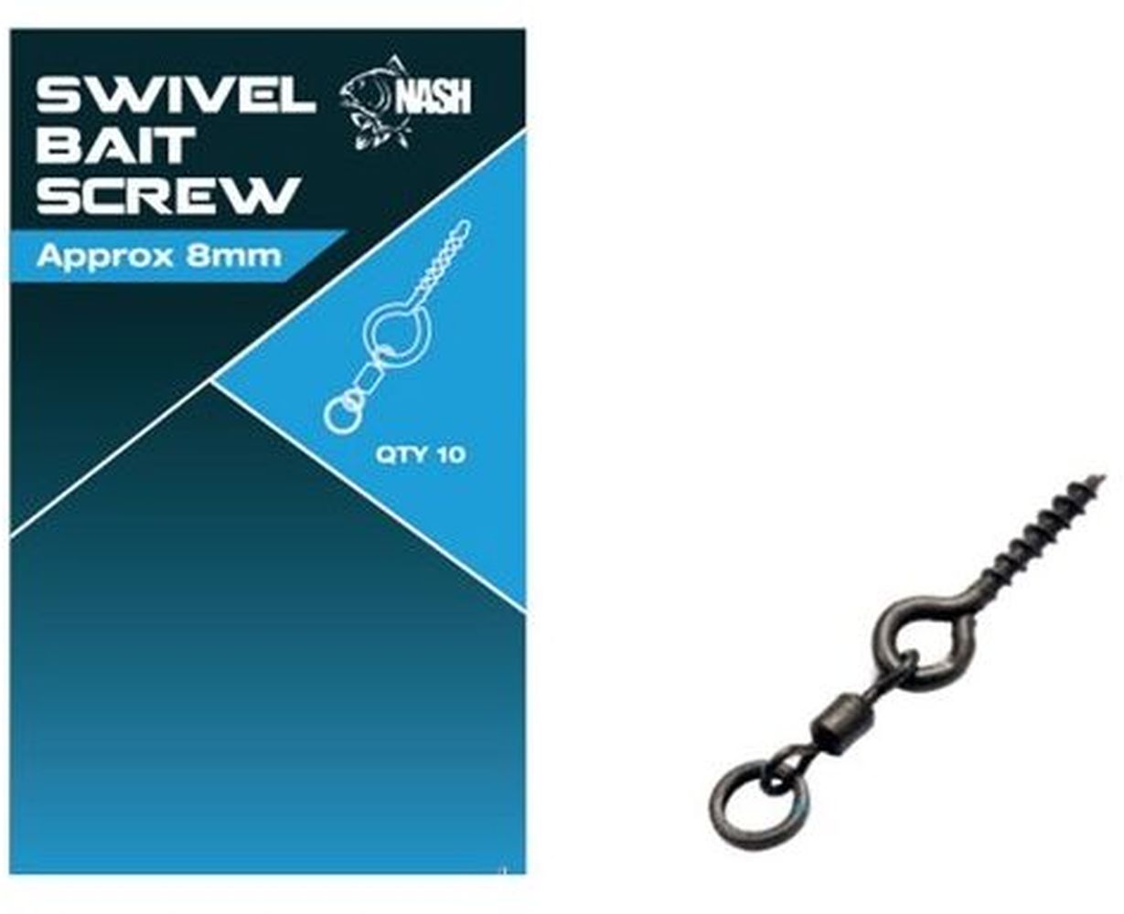 Surub Pop-up Nash Swivel bait Screw, 2.1cm, 10buc/plic