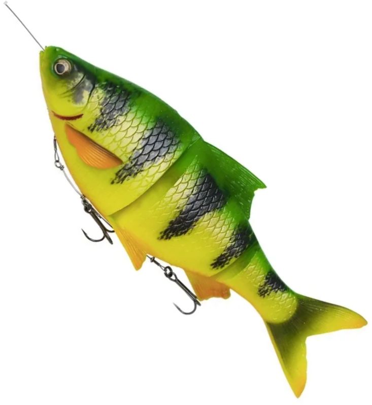 Swimbait Articulat SAVAGE GEAR 4D Line Thru Roach SS, Firetiger, 80g, 18cm, 1buc/pac