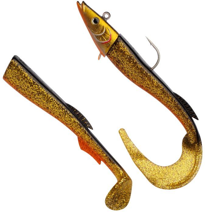 Swimbait Berkley Powerbait Power Sandeel, Gold Motoroil, 65g, 17cm, 1buc/pac