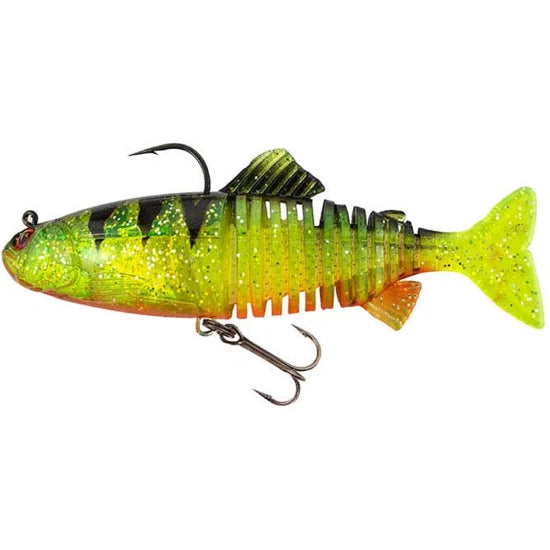 Swimbait Fox Rage Replicant Jointed, Uv Perch, 15cm, 60g