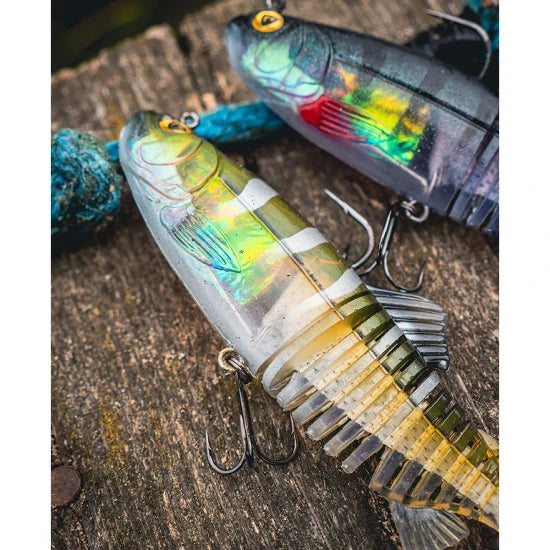 Swimbait Fox Rage Replicant Jointed, Young Perch Uv, 18cm/7inch, 80g