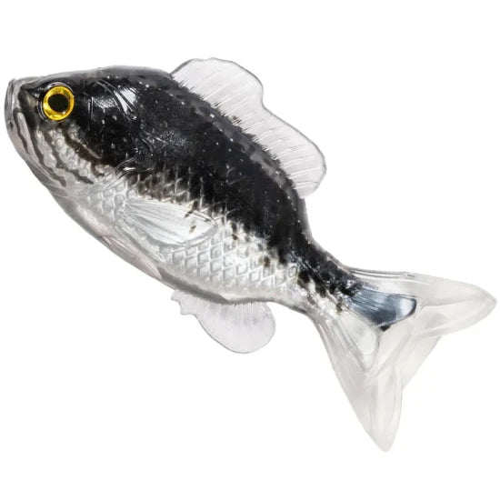 Swimbait Live Target Sunfish Unrigged, Black / Silver, 11cm, 2buc/pac