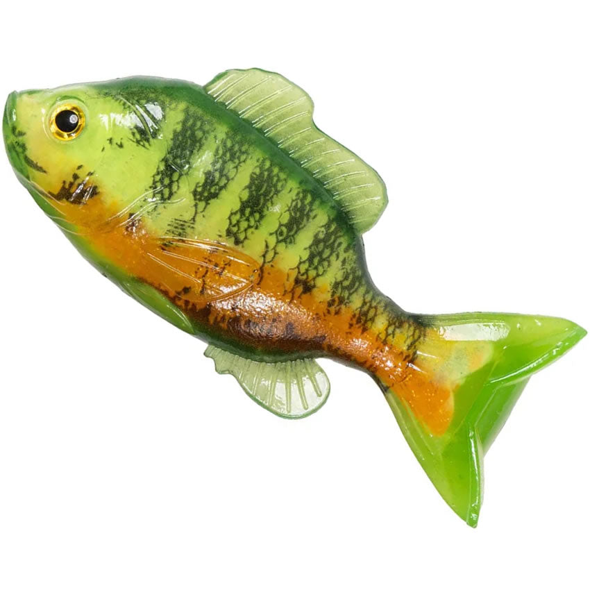 Swimbait LIVE TARGET Sunfish Unrigged, Chartreuse / Orange, 8.5cm, 4buc/pac