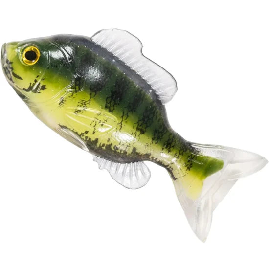 Swimbait Live Target Sunfish Unrigged, Green / Cream, 11cm, 2buc/pac