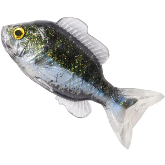 Swimbait Live Target Sunfish Unrigged, Green / Pearl, 9.7cm, 3buc/pac