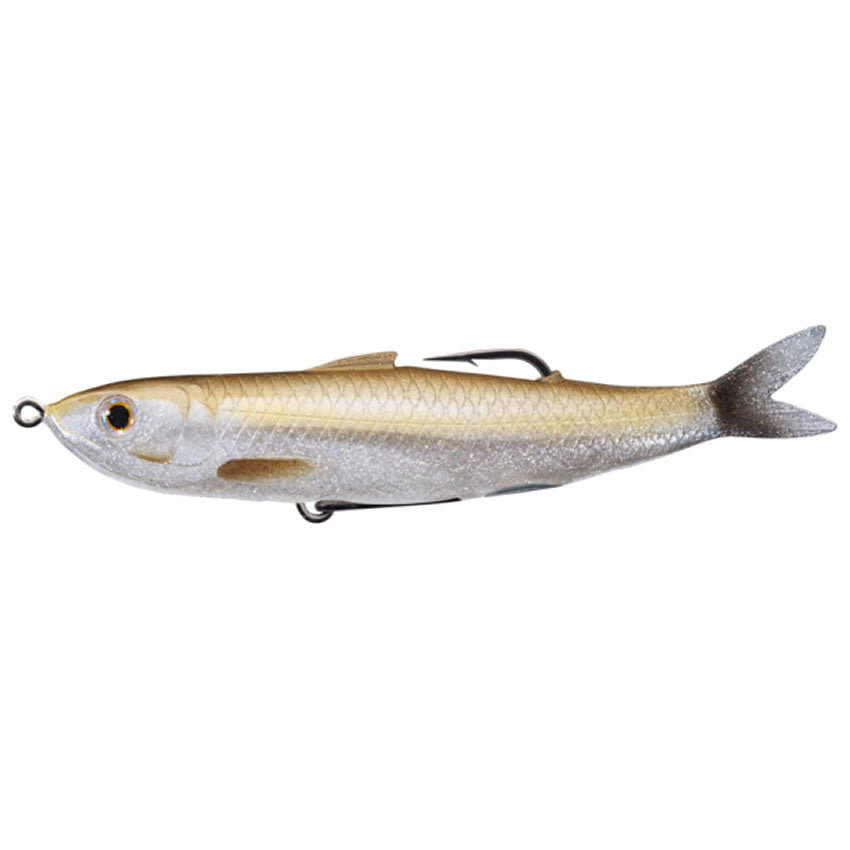 Swimbait Live Target Hollow Body Shiner Walking Bait, Amber / Silver Flake, 11.5cm, 14g