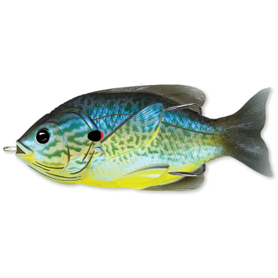 Swimbait Live Target Hollow Body Sunfish Walking Bait, Blue / Yellow Pumpkinseed, 7.5cm, 12g