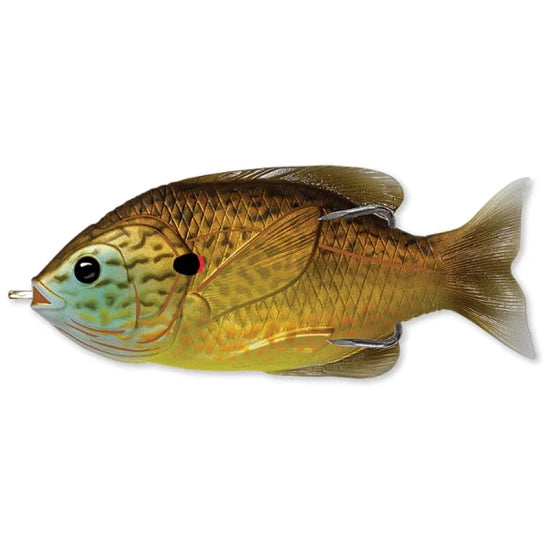 Swimbait Live Target Hollow Body Sunfish Walking Bait, Copper Pumpkinseed, 7.5cm, 12g
