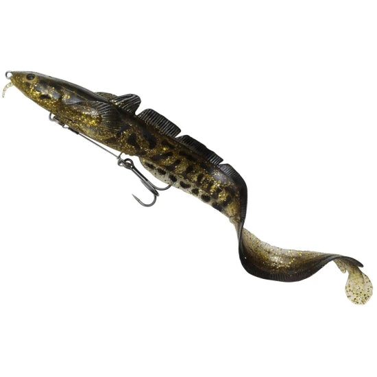 Swimbait Savage Gear 3d Burbot Shallow, Gold Burbot Uv, 70g, 25cm, 1buc/pac