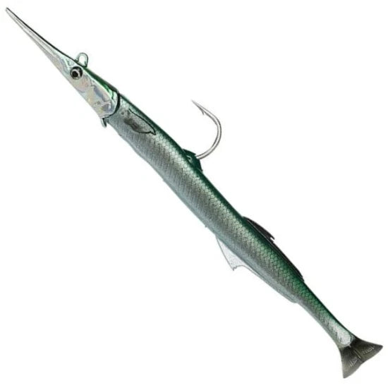 Swimbait Savage Gear 3d Needlefish Pulse Tail, Green Silver, 105g, 30cm, 1buc/pac