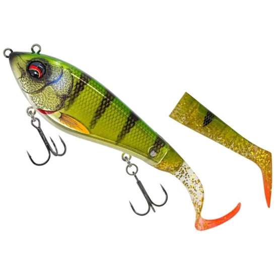 Swimbait Savage Gear Deviator Tail Ss, Chrome Perch, 20cm 87g, 1+2buc/pac