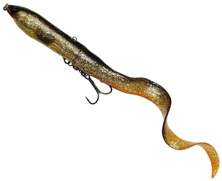 Swimbait SAVAGE GEAR Hard EEL, Black Gold, 17cm, 50g, 1buc/pac