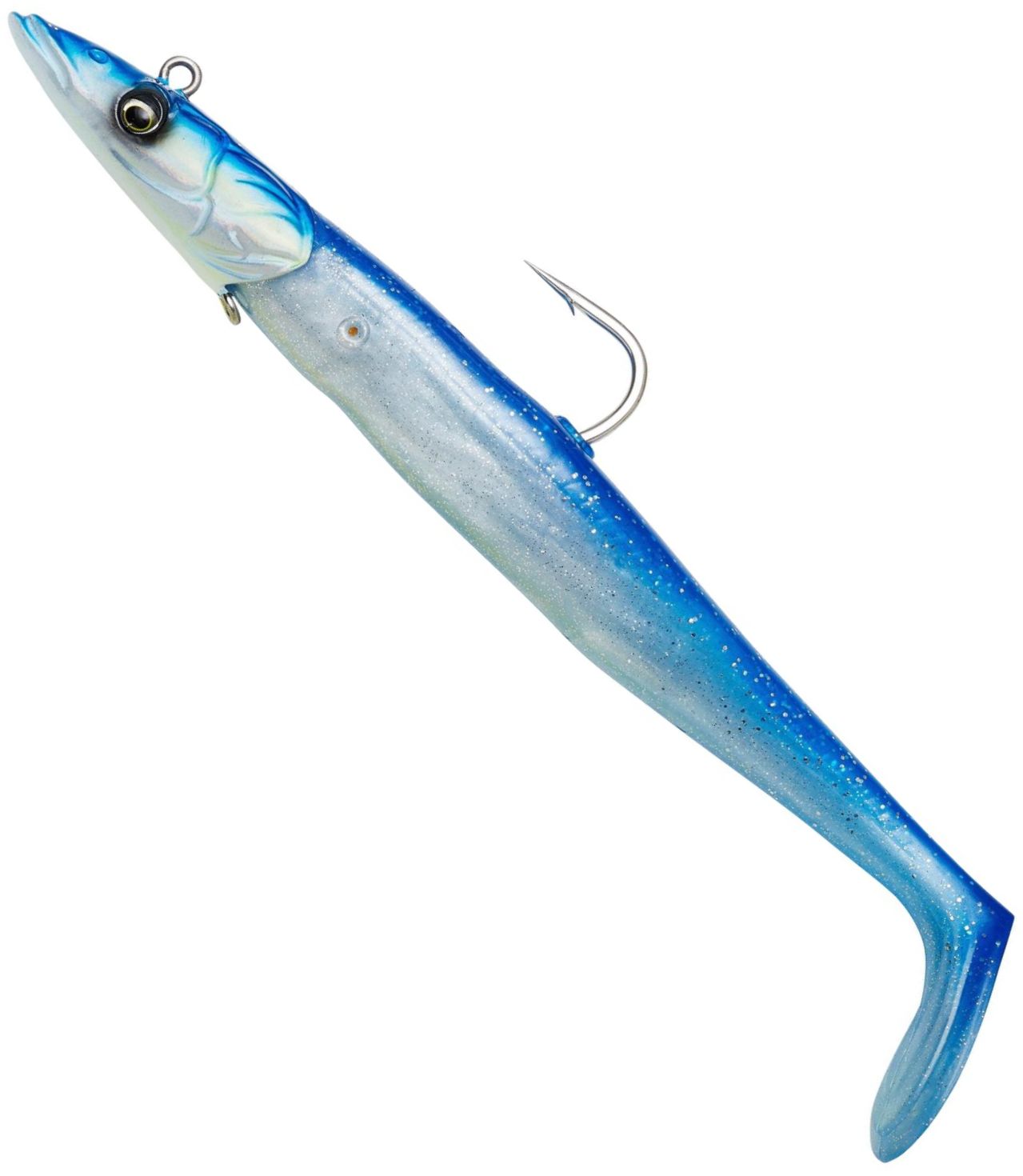 Swimbait SAVAGE GEAR Sandeel V2 Sinking, Blue Pearl Silver, 22g, 12cm, 1+2buc/pac