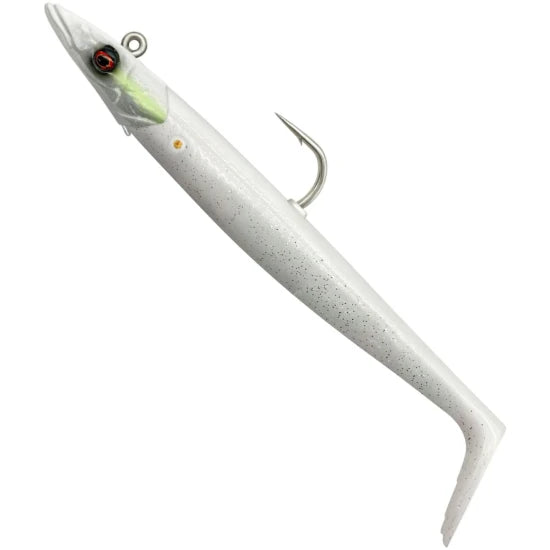 Swimbait Savage Gear Sandeel V2 Sinking, White Pearl Silver, 33g, 14cm, 1+2buc/pac