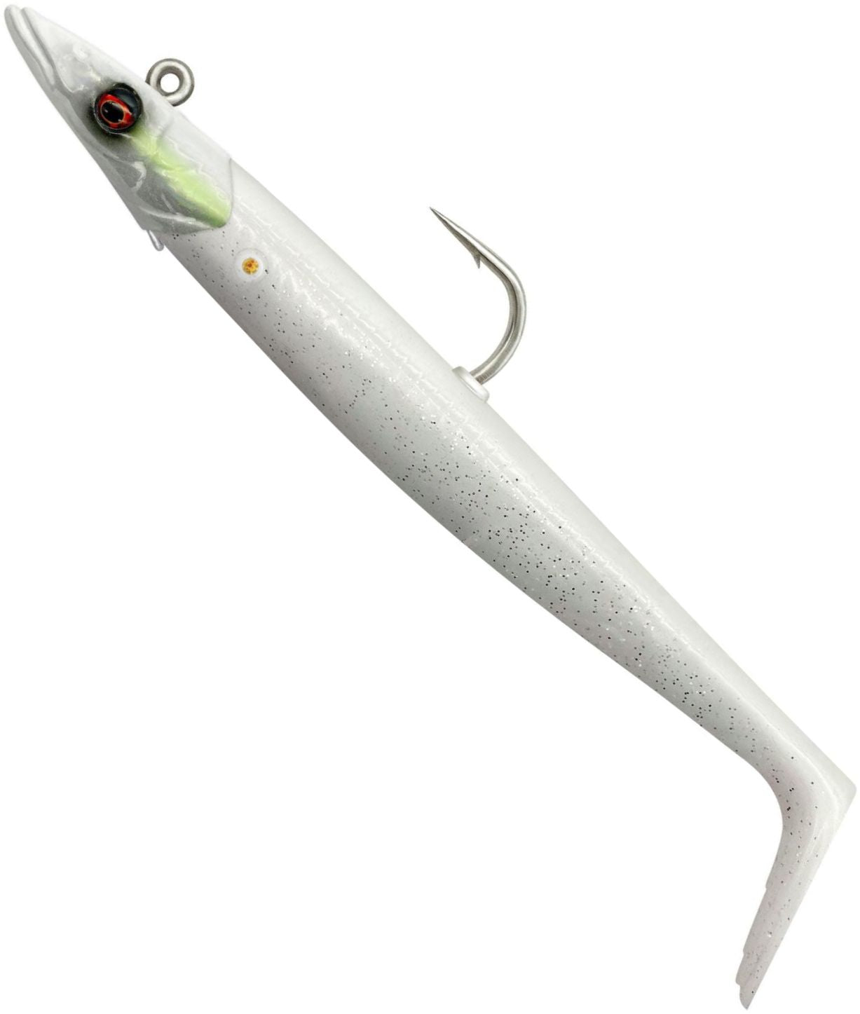 Swimbait SAVAGE GEAR Sandeel V2 Sinking, White Pearl Silver, 33g, 14cm, 1+2buc/pac