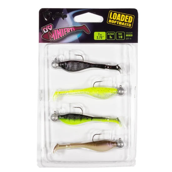 Swimbaits Fox Rage Micro Tiddler Fast Uv Culori Multiple, 4cm, 4buc