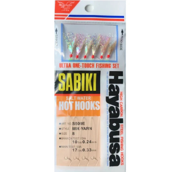 Taparine Sabiki Hayabusa Mix-yarn Stavride 6 Carlige Nr 6