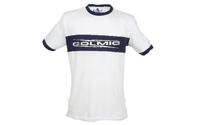 TRICOU COLMIC BUMBAC ALB/ALBASTRU S