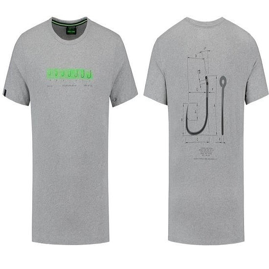 TRICOU CU MANECA SCURTA KORDA HOOK SPEC HEATHER GRI MARIMEA XL