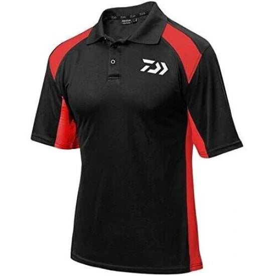 Tricou Daiwa Polo Tournament Negru Rosu Marime M