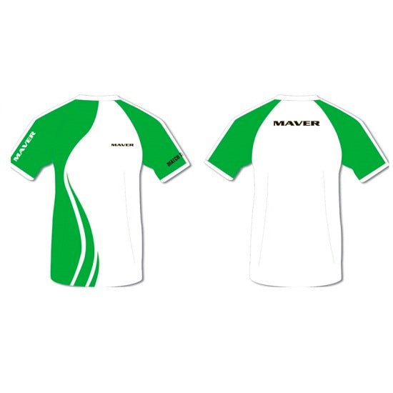 TRICOU MAVER SWIRL ALB/VERDE XL