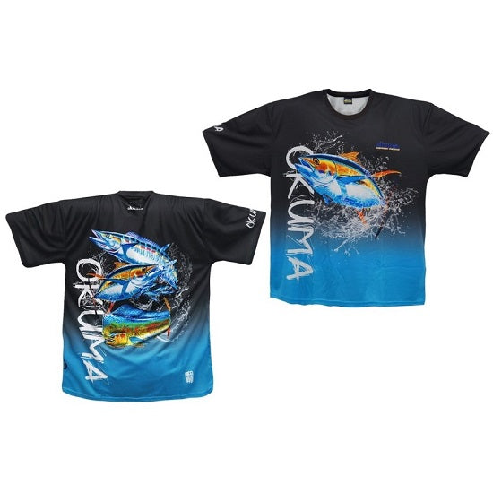 TRICOU OKUMA BLUE BLACK MARIMEA 2XL