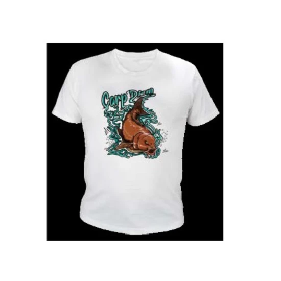 Tricou Okuma T-shirt Carp Diem White Marime L