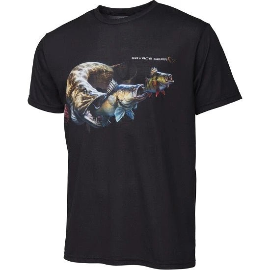 Tricou Savage Gear Cannibal Black Mar. M
