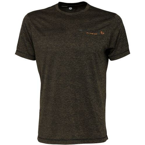 TRICOU SAVAGE GEAR FIGHTER STRETCH BURNT OLIVE MELANGE MAR.M