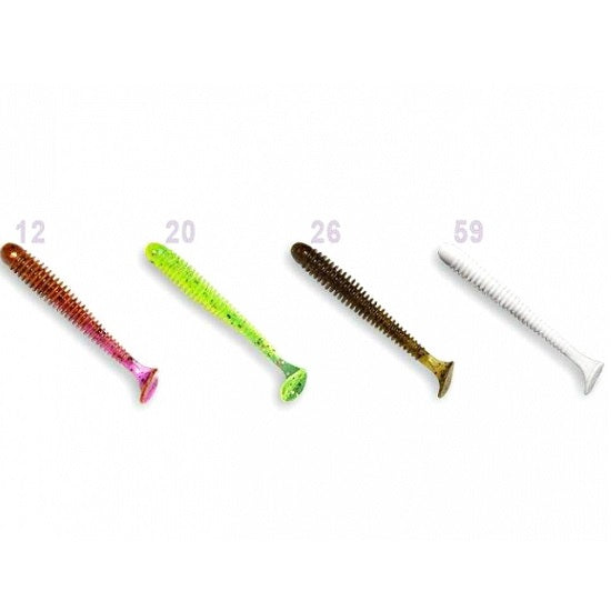 TWISTER CRAZY PLASTIC VIBRO WORM 5CM MIX M24