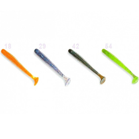 TWISTER CRAZY PLASTIC VIBRO WORM 5CM MIX M26