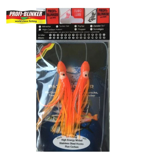 Twister Profi Blinker Octopus Paternoster Red Fire 10cm Nr 5/0 2 Buc Plic
