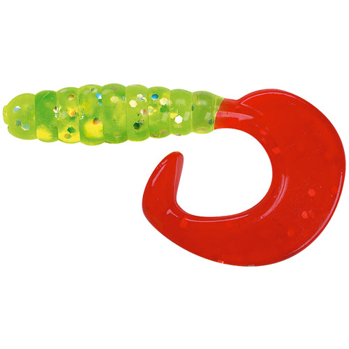 TWISTER SPRO SPIRATAIL 3.5CM ROSU GLITER 10 BUC PER PLIC
