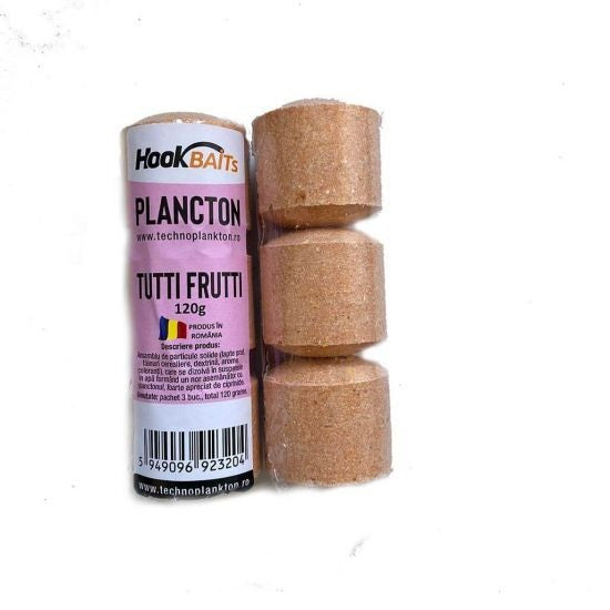Tableta fitoplankton Hookbaits 120g, Tutti Frutti