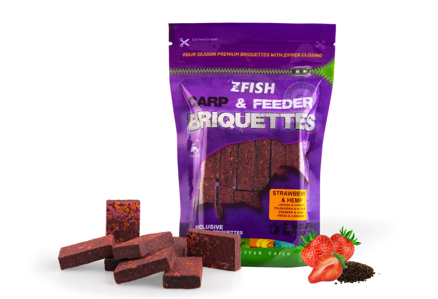 Tablete Nada ZFISH Feeding Briquettes, 45x30x12mm, 220g, Scopex