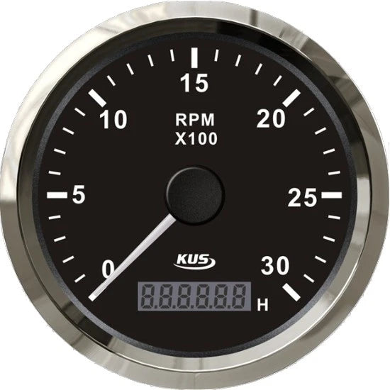 Tahometru Kus Cu Contor Ore Pentru Motoare Inboard, Negru, 3000rpm