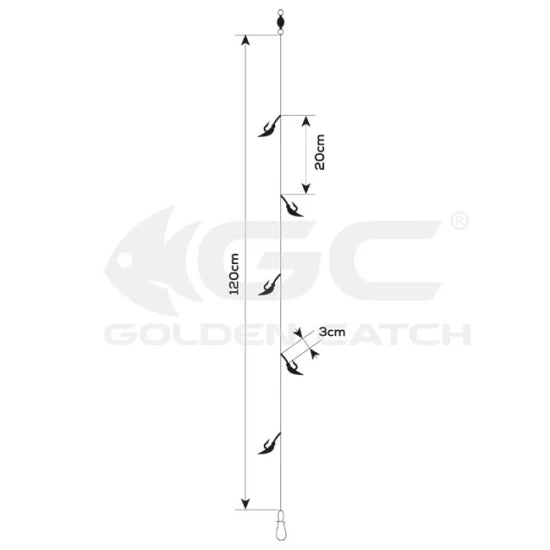 Taparina Golden Catch Natural Nr.8, 5 Carlige, 1buc/plic