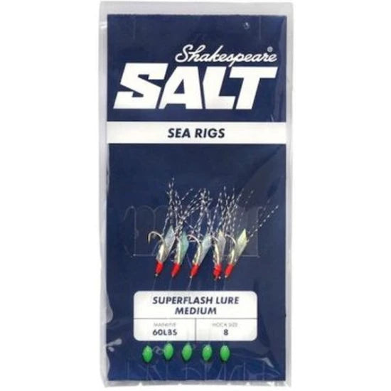 Taparina Shakespeare Mackerel Rig Superflash Lure Medium, Nr.8, 5 Carlige, 1buc/pac