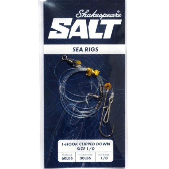 Taparina Shakespeare Salt 1 Hook Clipped Rig, Marimea 3/0, 1buc/pac