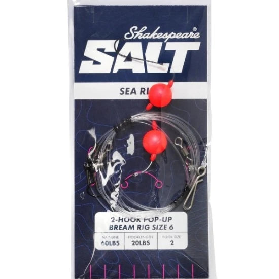Taparina Shakespeare Salt 2-hook Pop-up Bream Rig, 1buc/pac