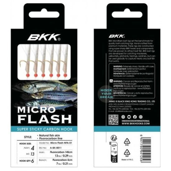 Taparine Bkk Micro Flash Nfa 02 Pnfs Red Resin Fluoro, Nr.7, 145cm-0.40mm, 5cm-0.30mm, 6buc/pac