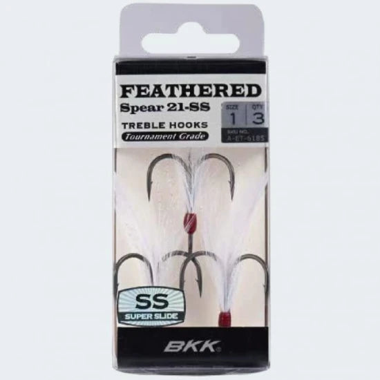 Teaser Bkk Ancora Cu Pene Naturale, Spear 21 Ss, White, Nr.2, 3buc/pac
