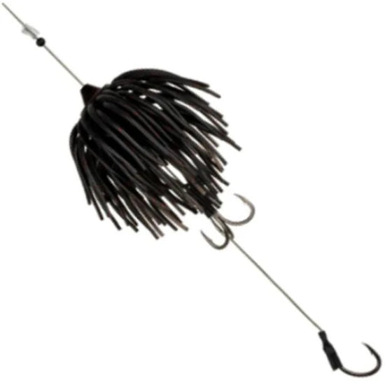 Teaser Black Cat Real Worm, Black Red Flash, 120g, 1buc/pac