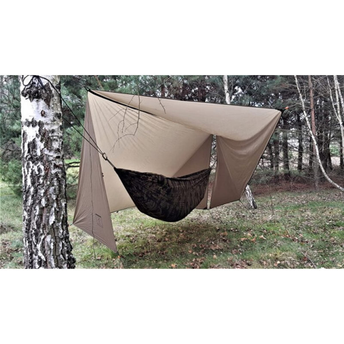 Tenda Bushmen Prelata Ultralight Dark Olive, 4mx3m