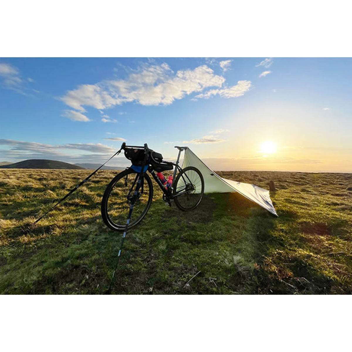 Tenda DD Hammocks Prelata SuperLight Bikepacker Tarp Olive Green, 3.7m x 2.3m