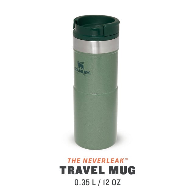 Termos STANLEY The NeverLeak Travel Mug Hammertone Green 0.35L