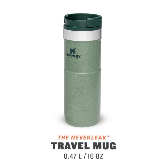 Termos STANLEY The NeverLeak Travel Mug Hammertone Green 0.47L