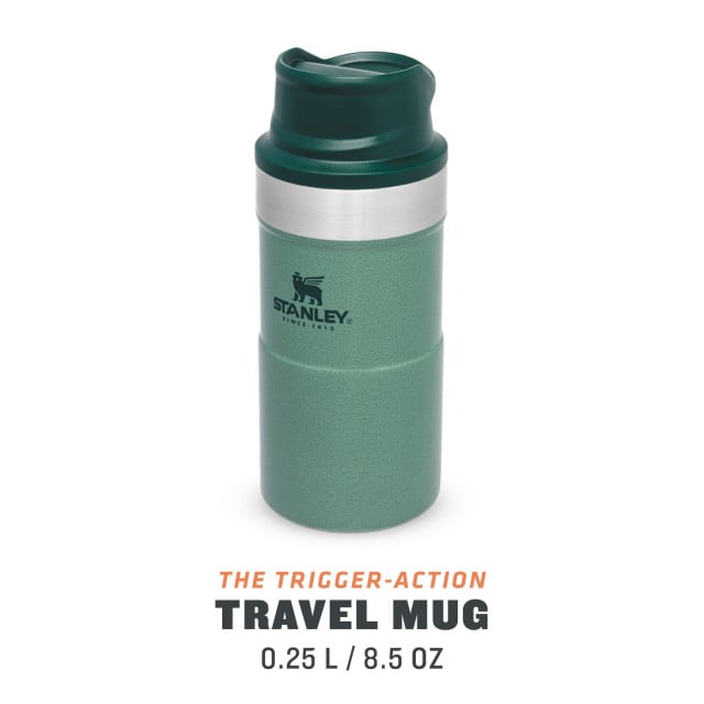 Termos STANLEY The Trigger Action Travel Mug Hammertone Green 0.25L